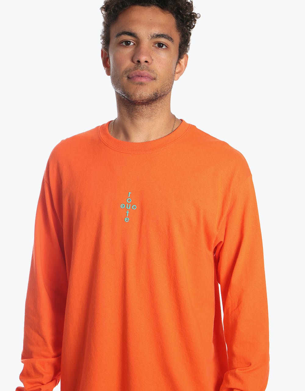 Route One Crossover Long Sleeve T-Shirt - Orange