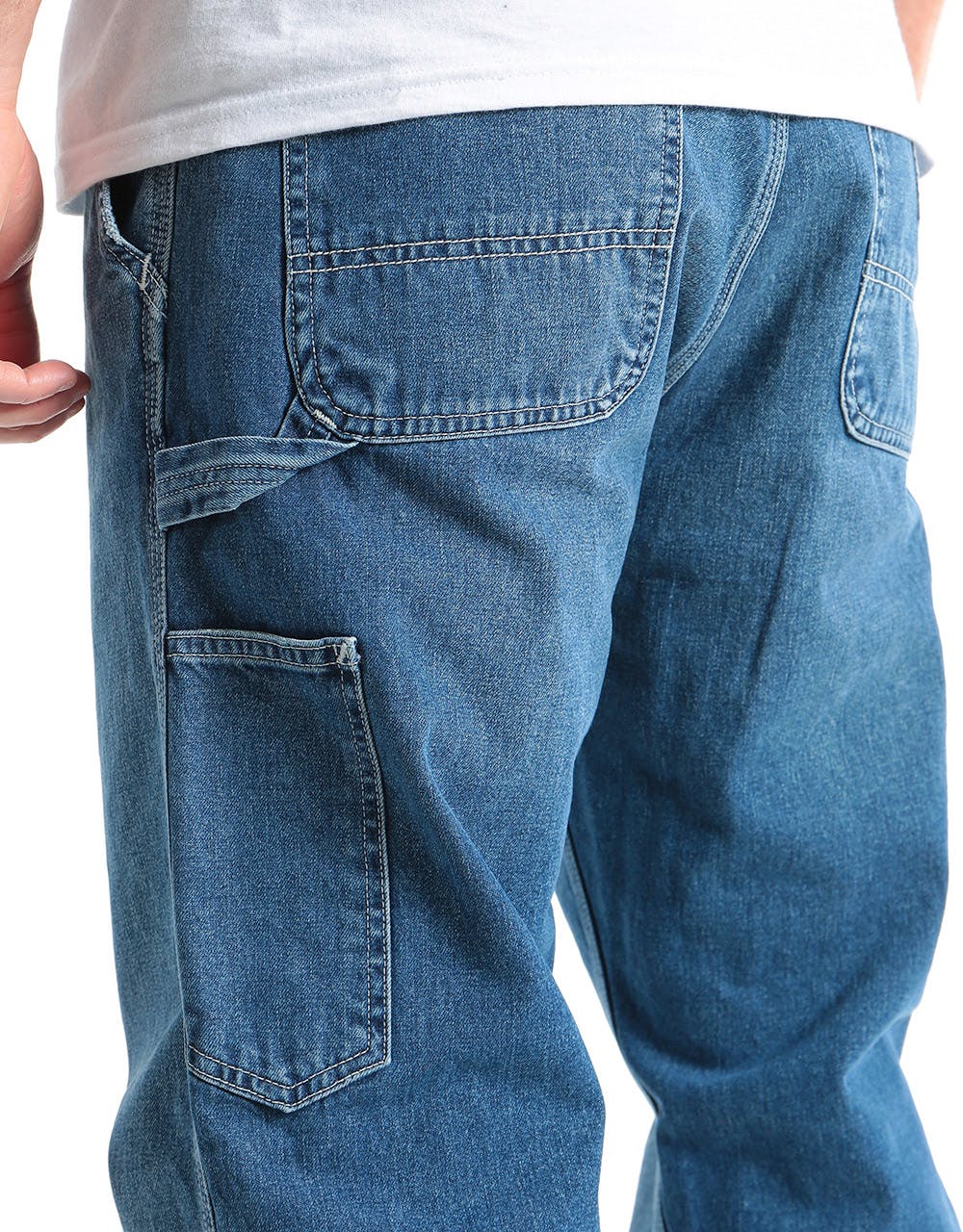 Carhartt WIP Ruck Single Knee Pant - Blue (Mid Worn Wash)