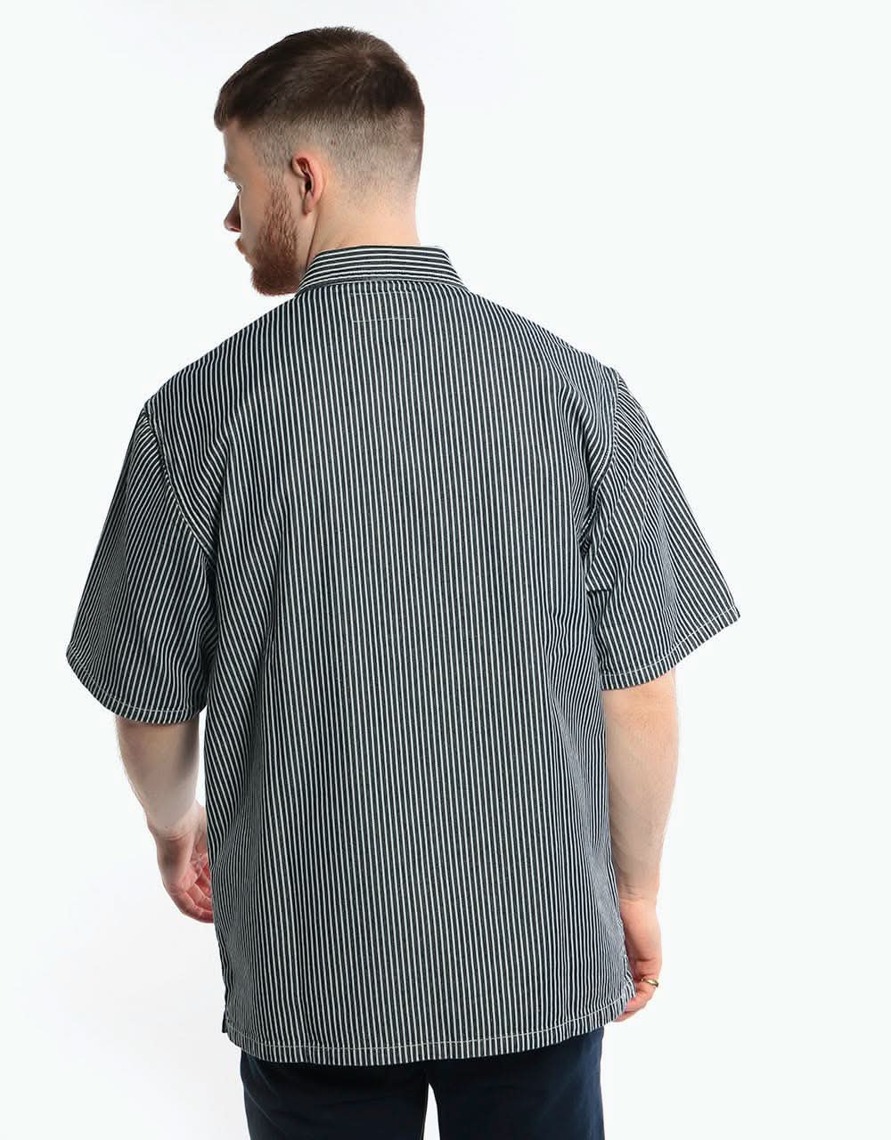 Carhartt WIP S/S Dash Shirt  - Blue/White (Rinsed)