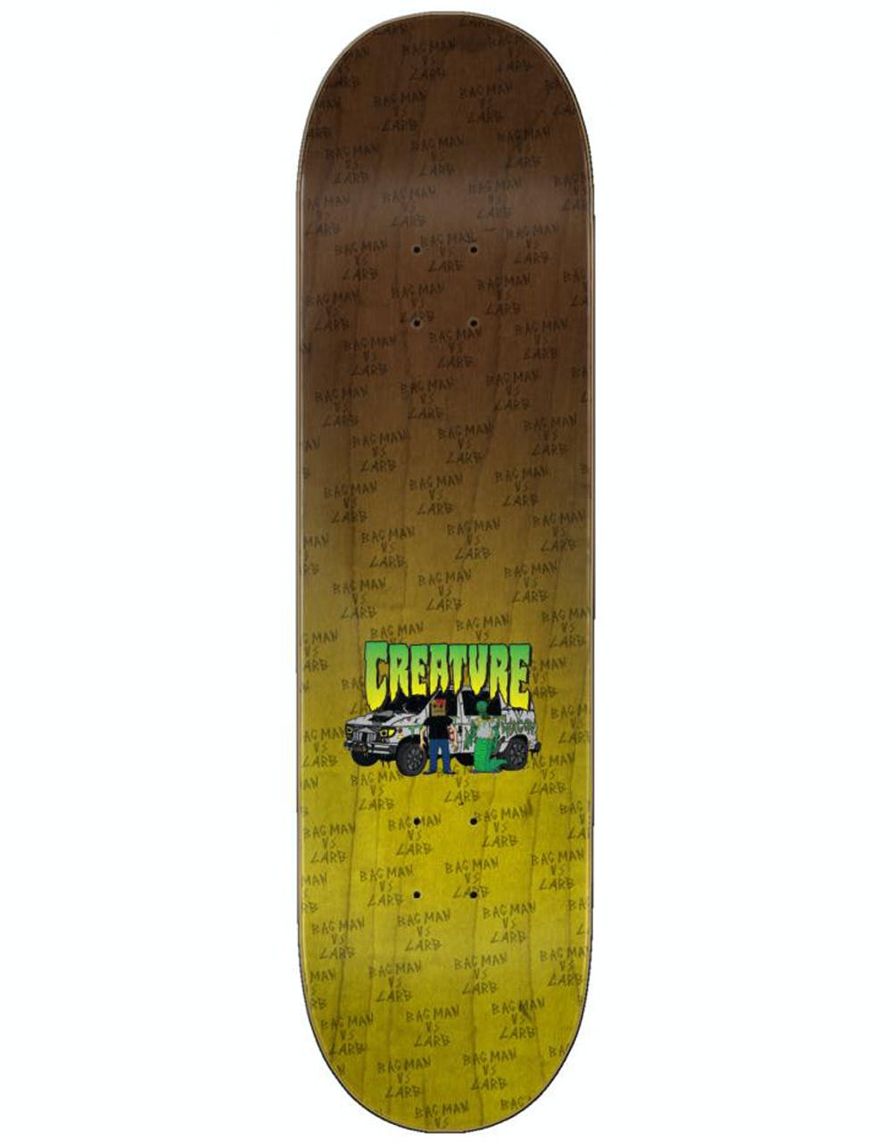 Creature Hitz Bagman vs Larb Skateboard Deck - 8.8"