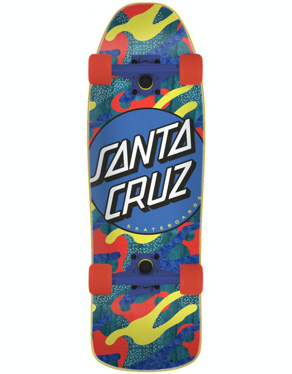 Santa Cruz Mini Primary Dot 80s Cruiser Skateboard - 8.39" x 26.09"