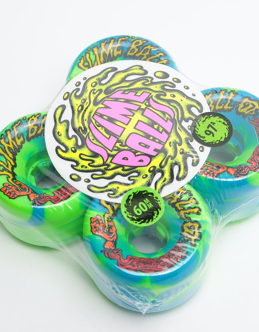 Santa Cruz Slime Balls Vomits Swirl 97a Skateboard Wheel - 60mm