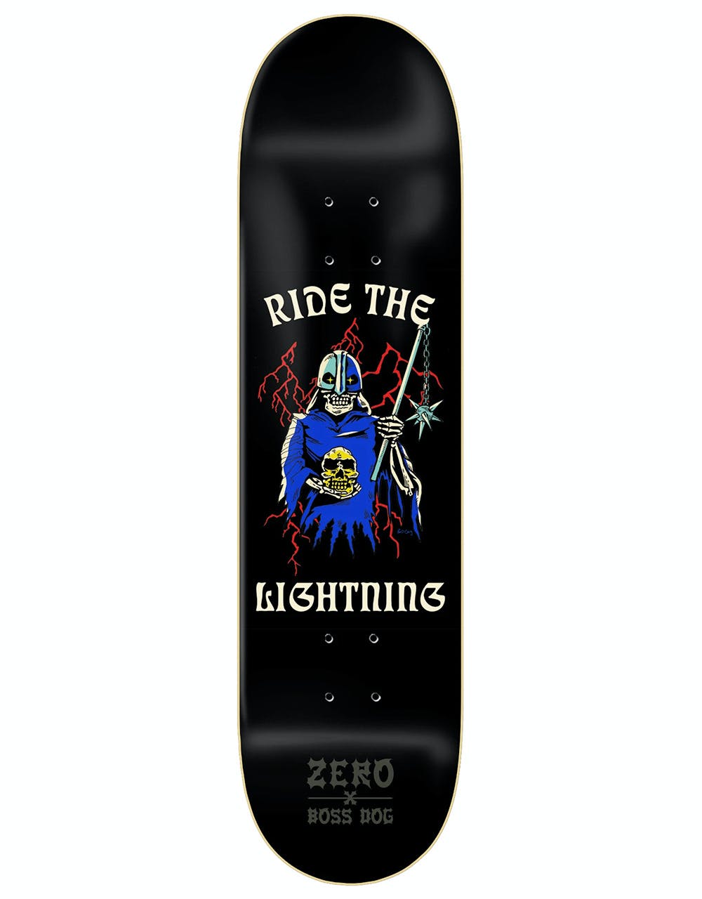Zero x Boss Dog Burman Ride The Lightning Skateboard Deck - 8"