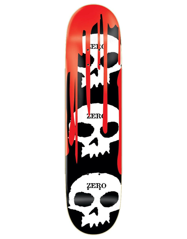 Zero 3 Skulls w/Blood Skateboard Deck - 8.25"