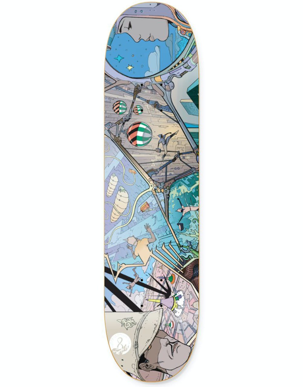 Primitive x Moebius Gillet Major Fresque Skateboard Deck - 8.1"
