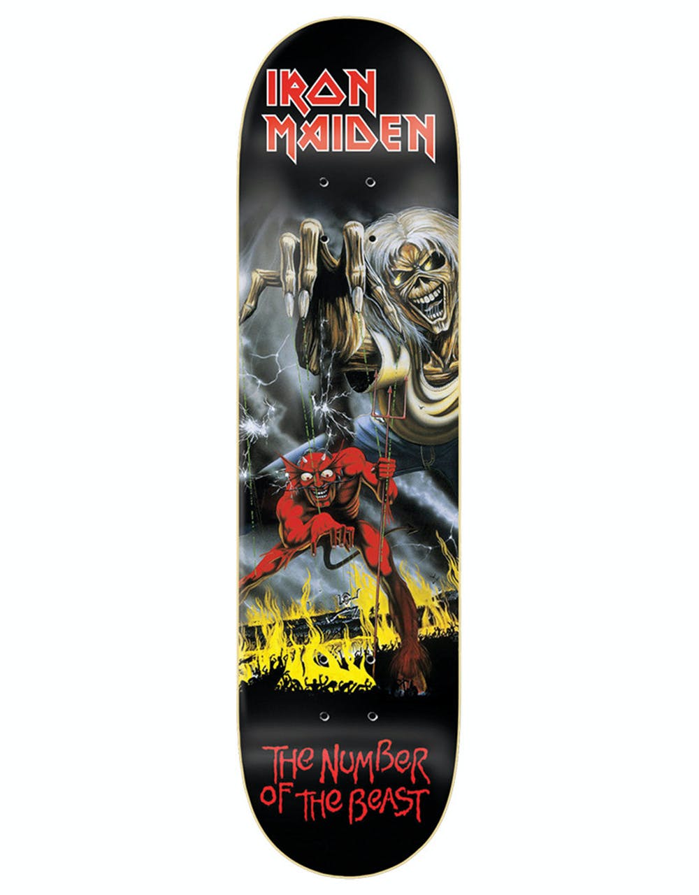 Zero x Iron Maiden Number of the Beast Skateboard Deck - 8"