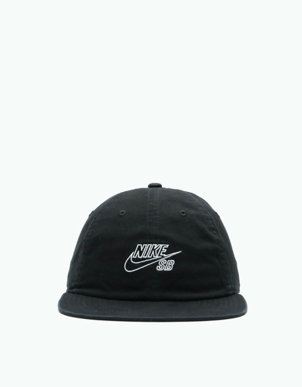 Nike SB H86 GFX Flatbill Strapback Cap - Black/White