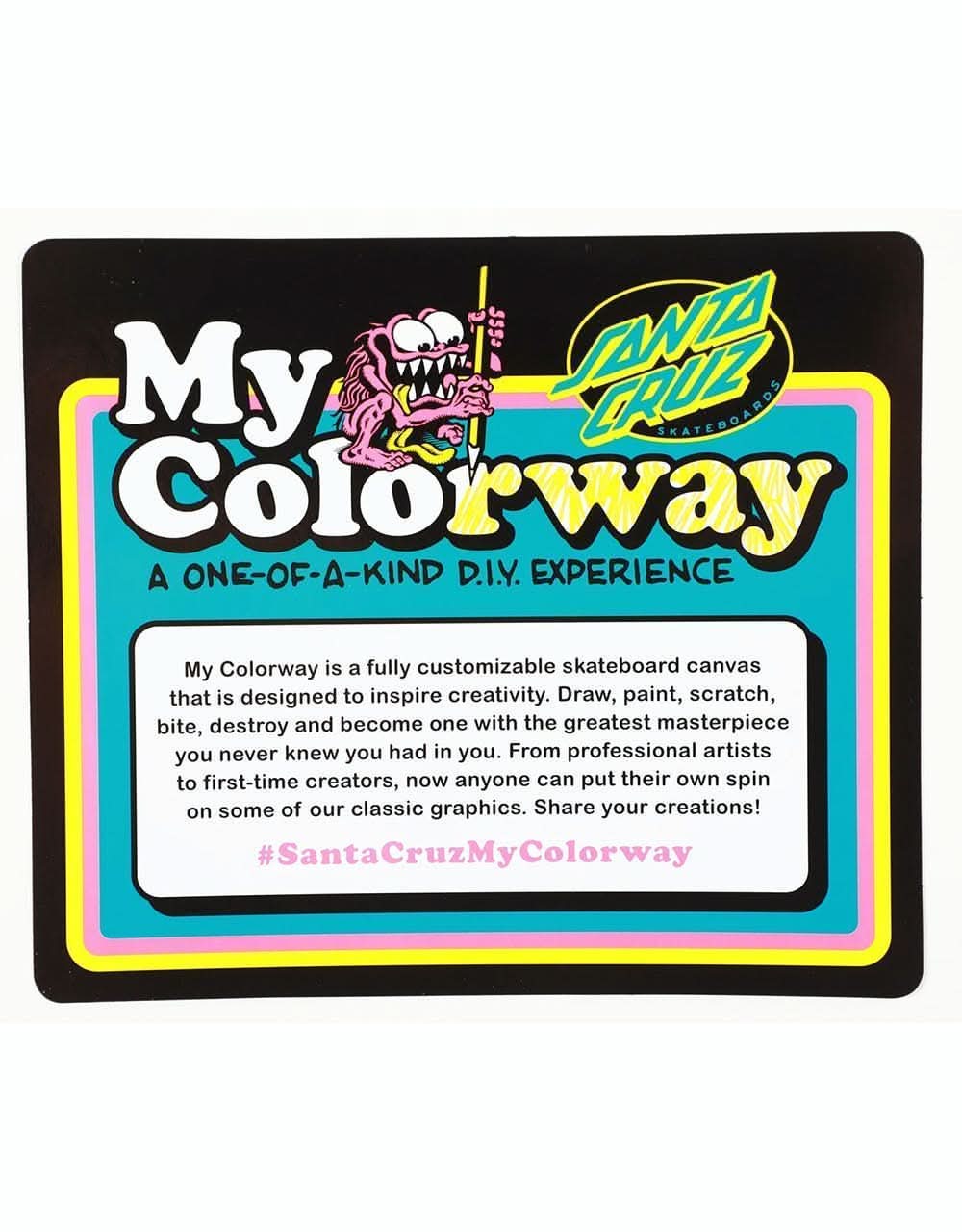 Santa Cruz Roskopp One 'My Colorway' Reissue Skateboard Deck - 10"
