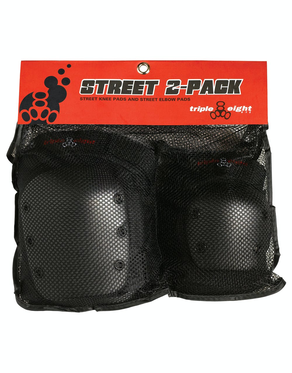 Triple 8 Street Protective 2 Piece Pad Set - Black