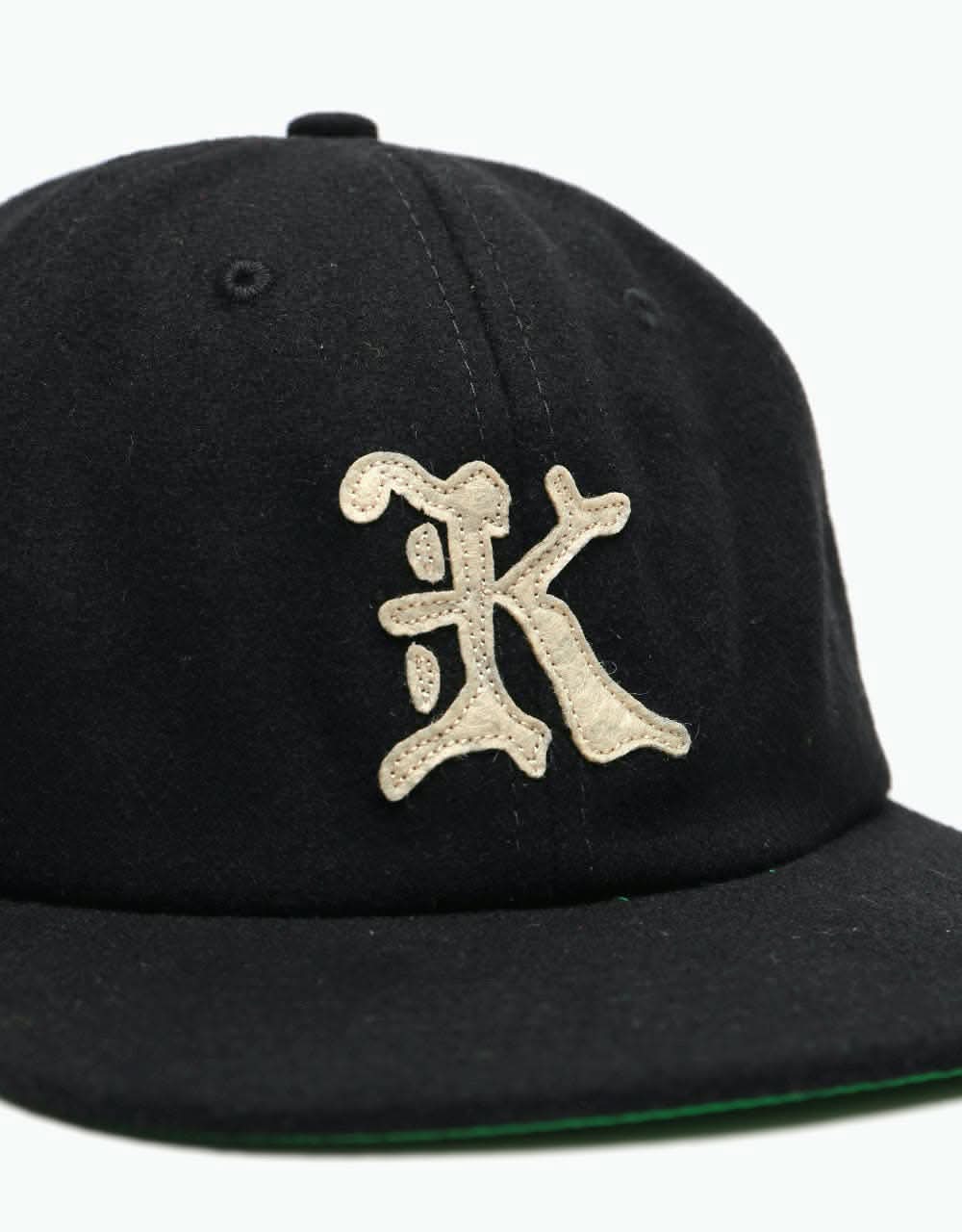 Krooked K Strapback Cap - Black/White