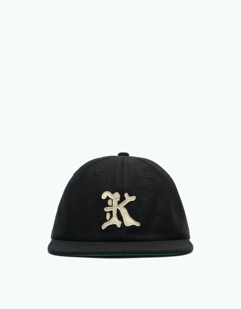 Krooked K Strapback Cap - Black/White