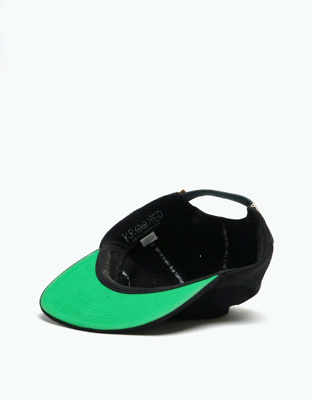 Krooked K Strapback Cap - Black/White