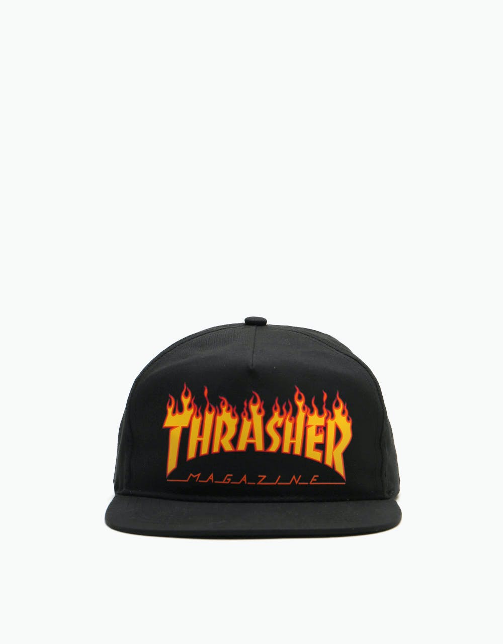 Thrasher Flame Logo Snapback - Black