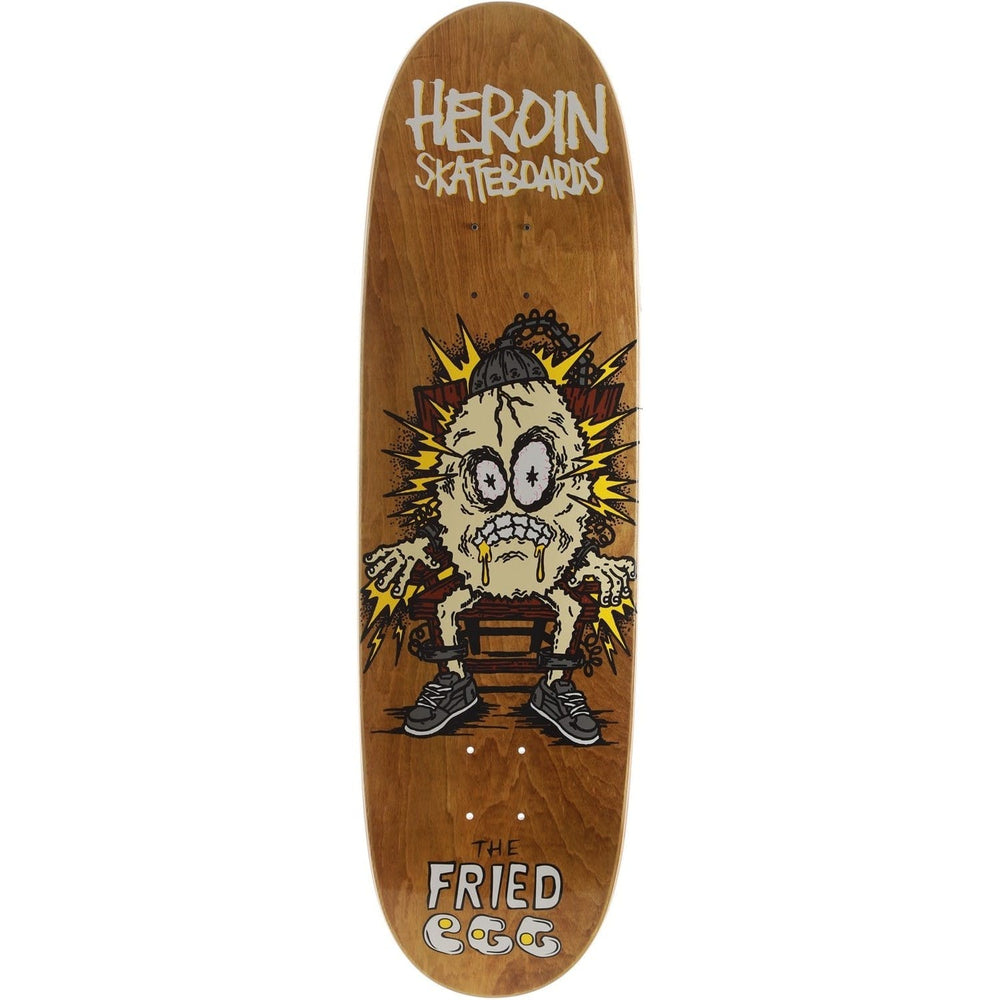 Heroin Fried Egg Skateboard Deck - 8.9"