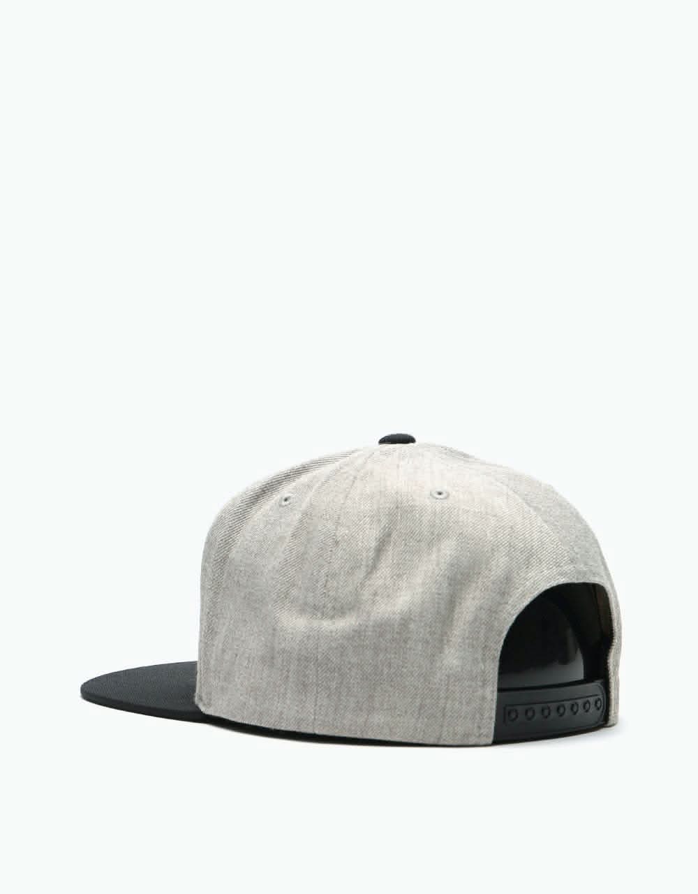 Brixton Wheeler Snapback Cap - Light Heather Grey/Black