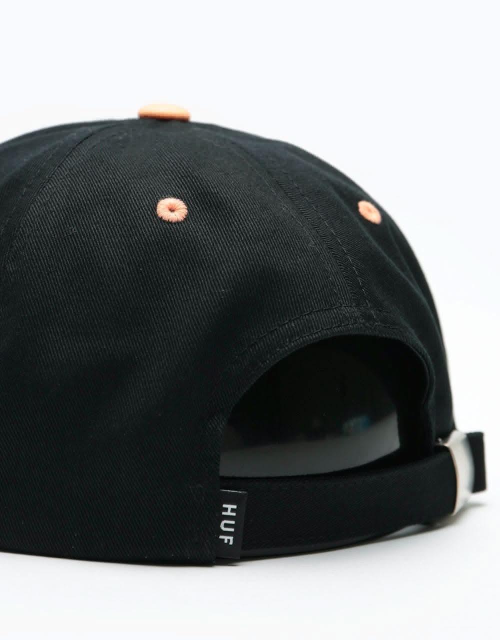 HUF 98 Logo 6 Panel Cap - Black