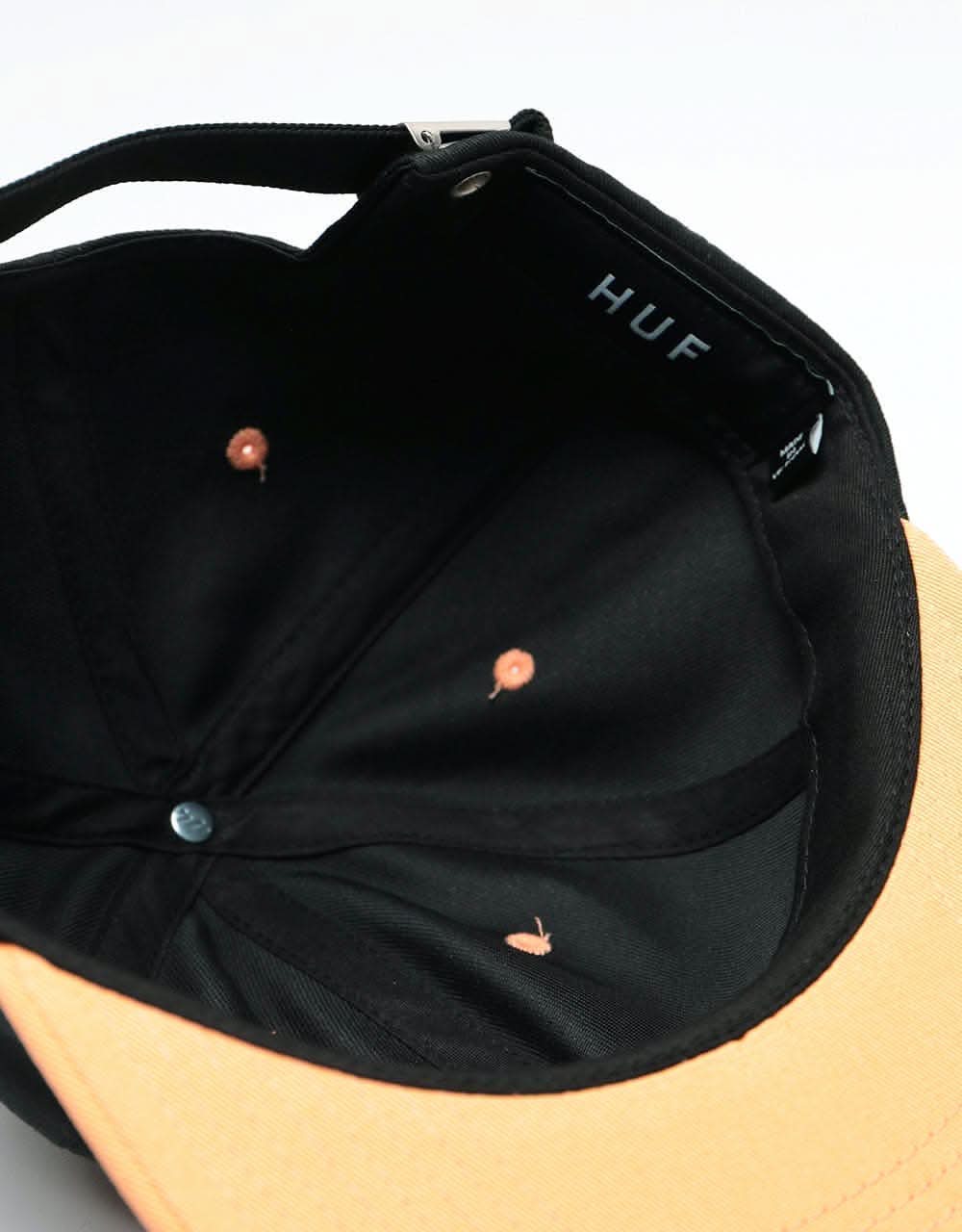 HUF 98 Logo 6 Panel Cap - Black