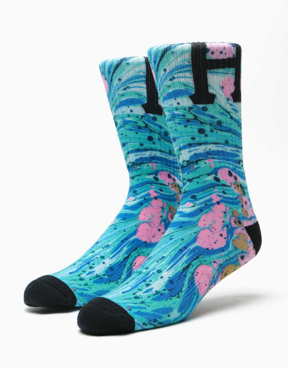 HUF Drip Digital Socks - Pacific Blue
