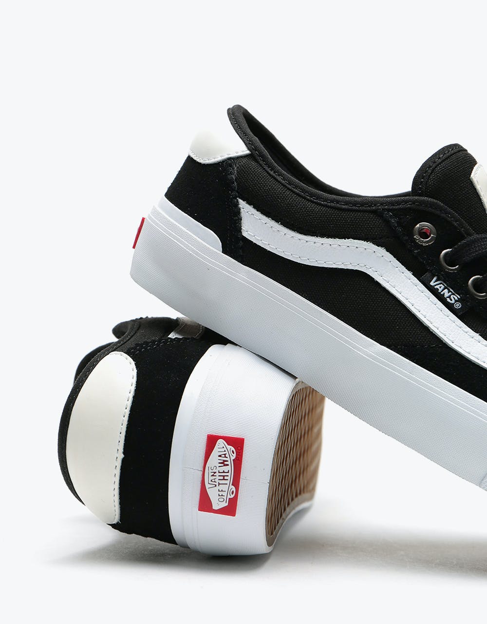 Vans Chima Pro 2 Skate Shoes - (Suede/Canvas) Black/White