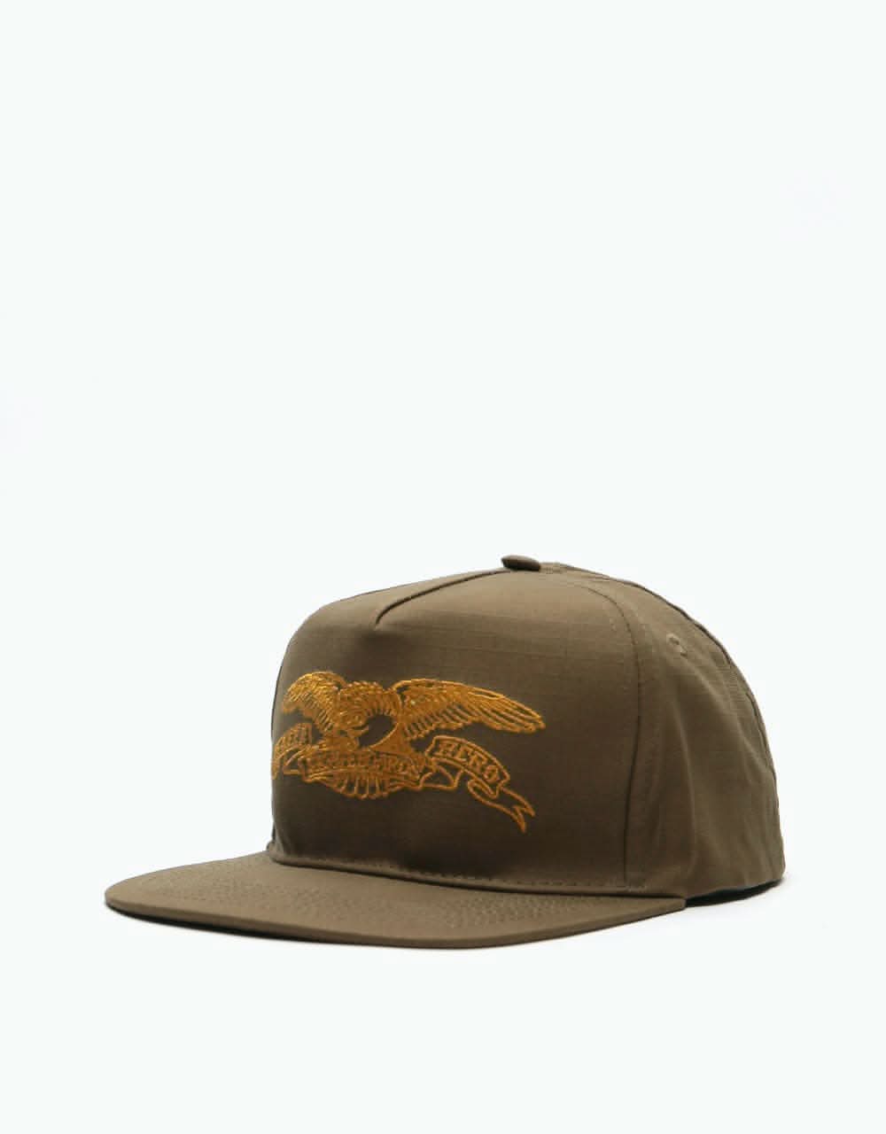 Anti Hero Basic Eagle Snapback Cap - Brown/Gold
