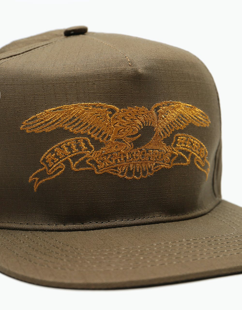 Anti Hero Basic Eagle Snapback Cap - Brown/Gold