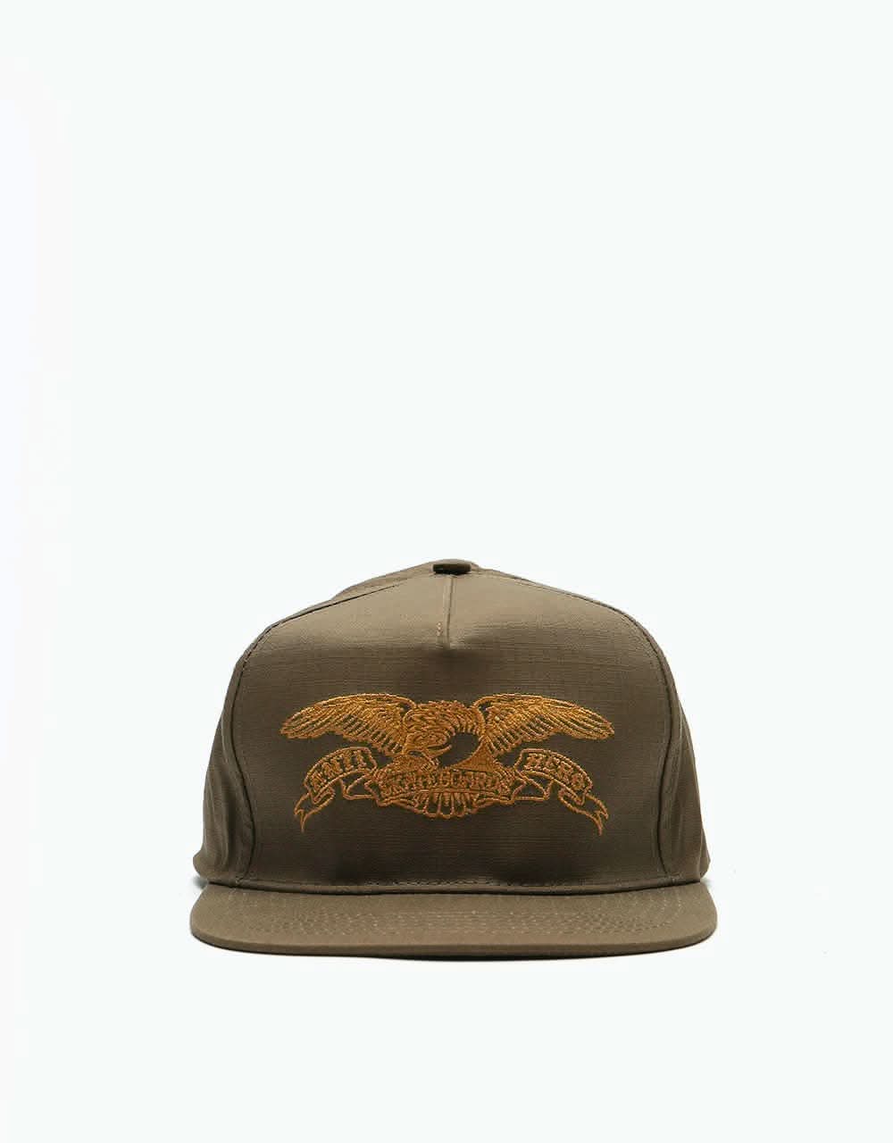Anti Hero Basic Eagle Snapback Cap - Brown/Gold