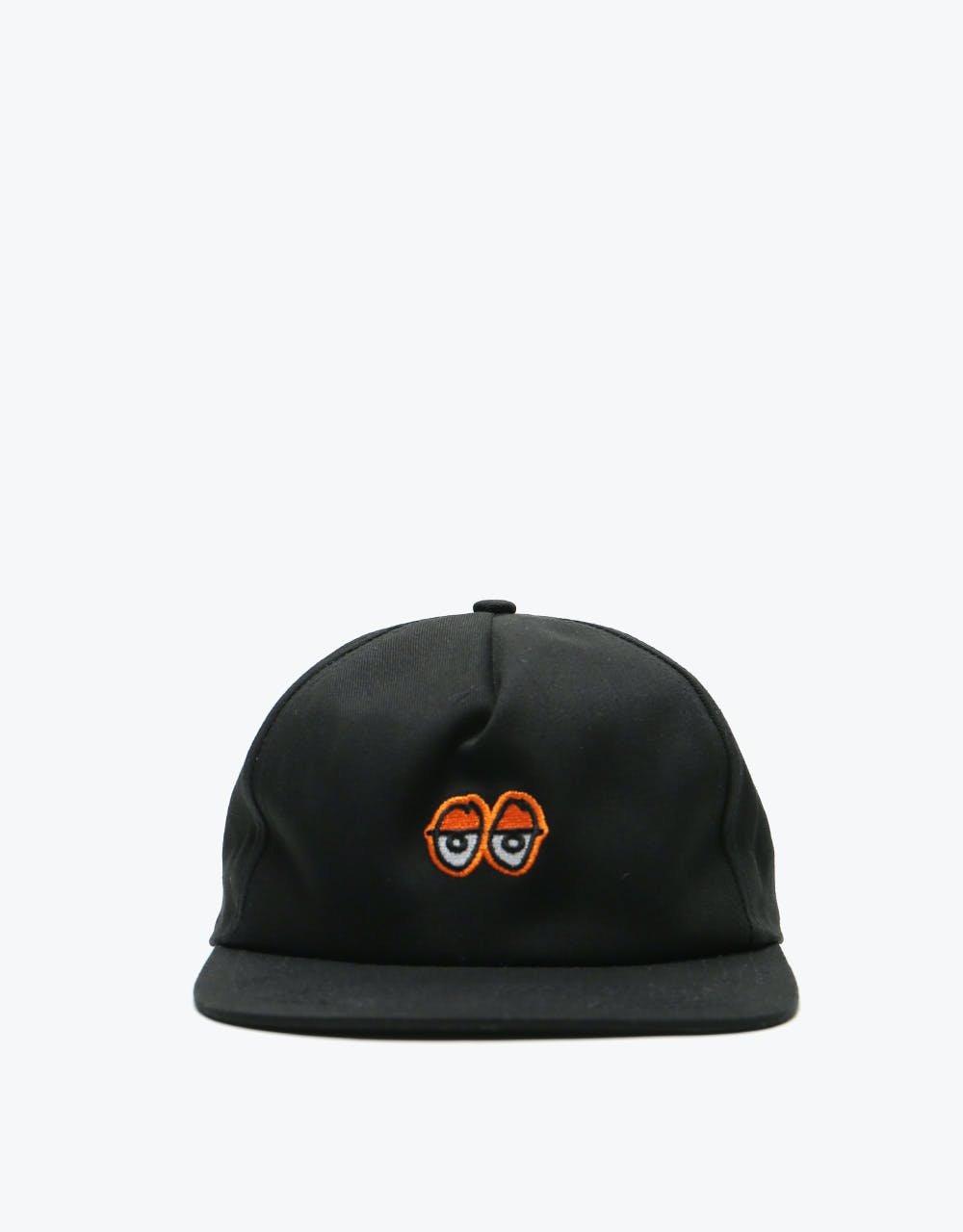 Krooked Eyes Snapback Cap - Black/Orange