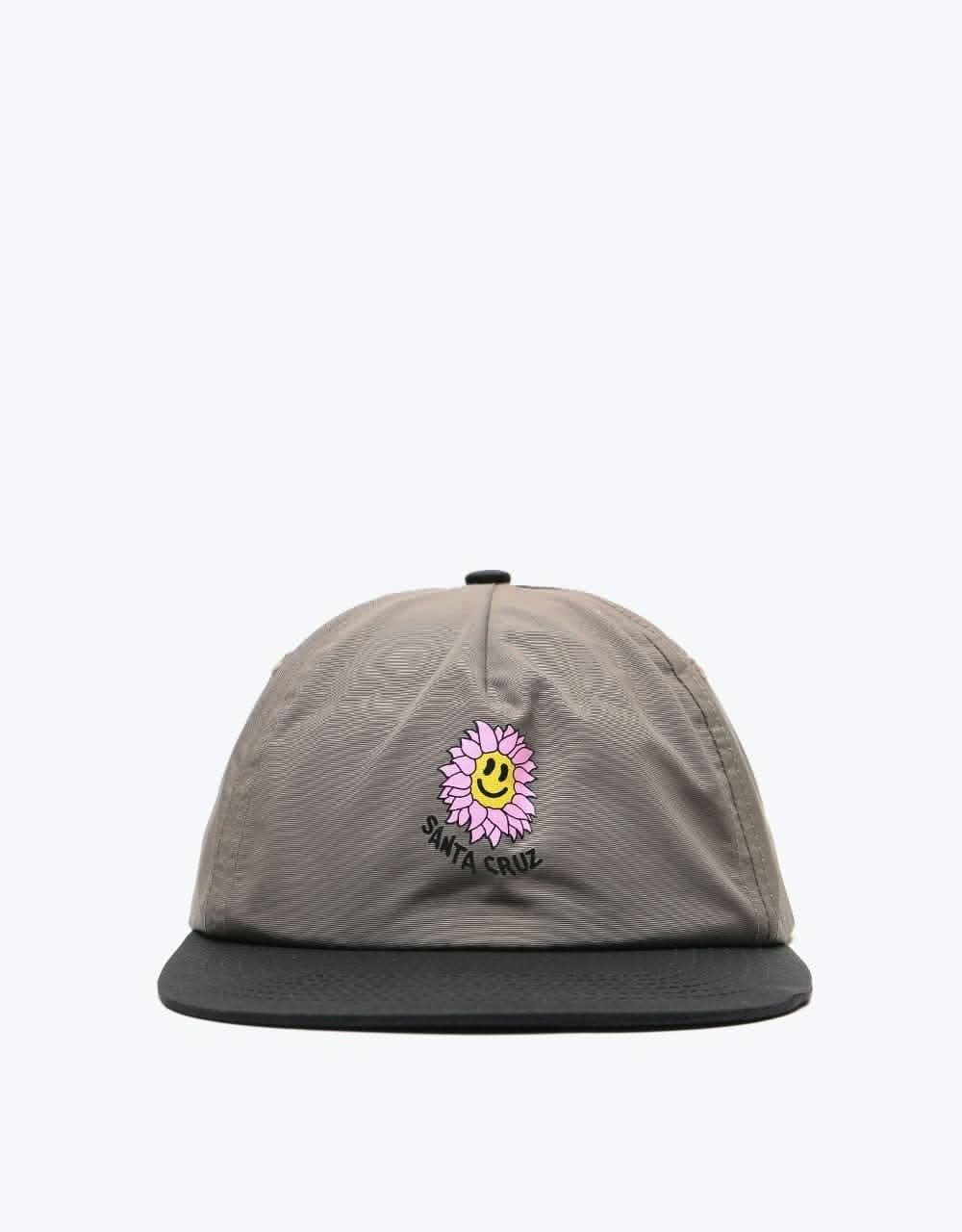 Santa Cruz Baked Flower Snapback Cap - Steel/Black