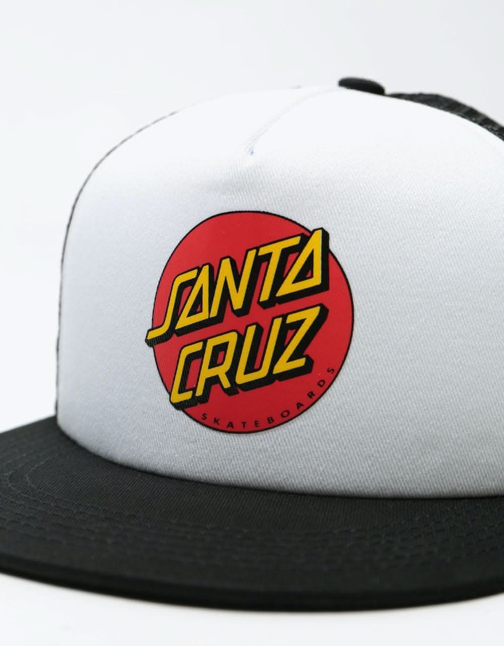 Santa Cruz Classic Dot Mesh Cap - White/Black