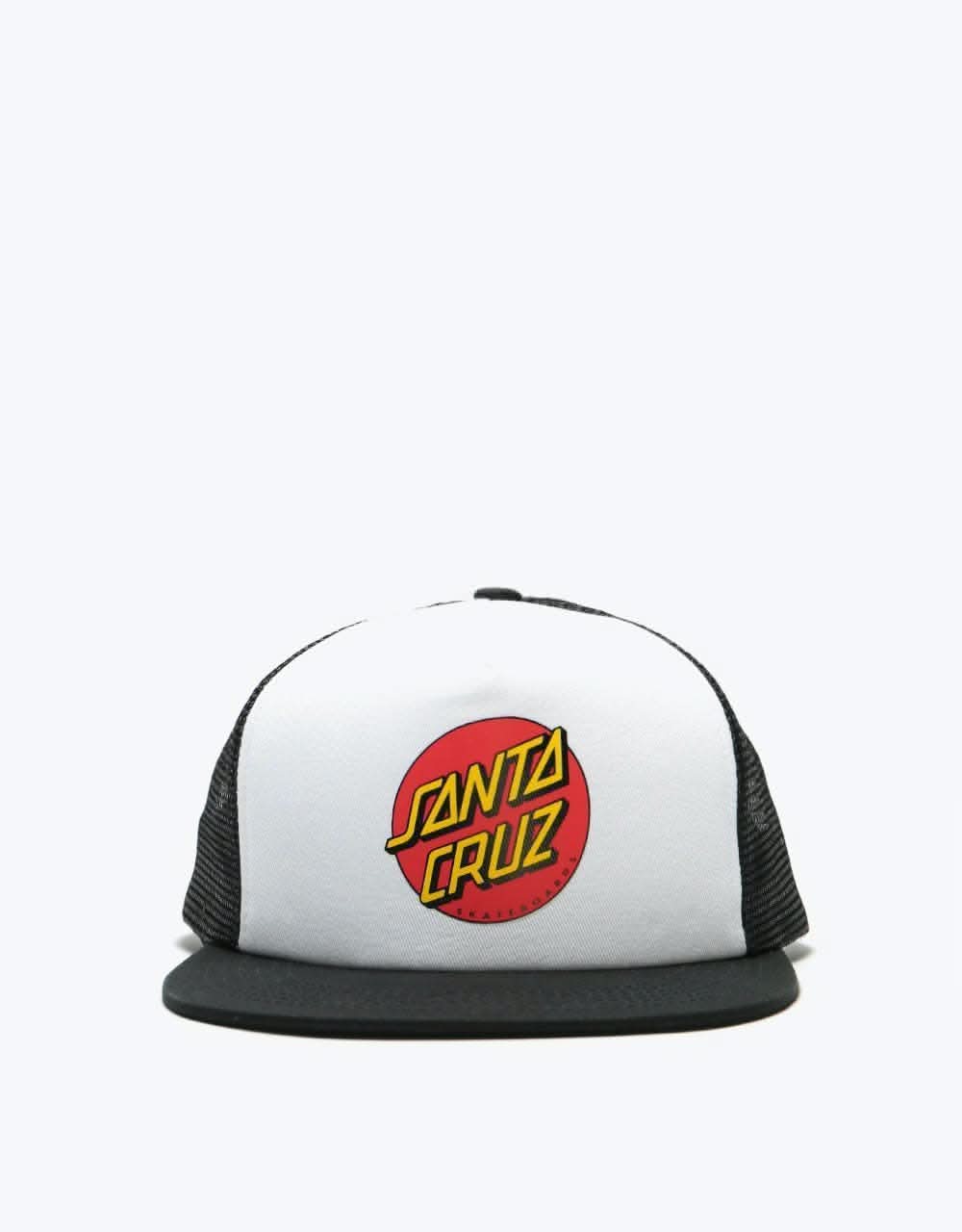Santa Cruz Classic Dot Mesh Cap - White/Black