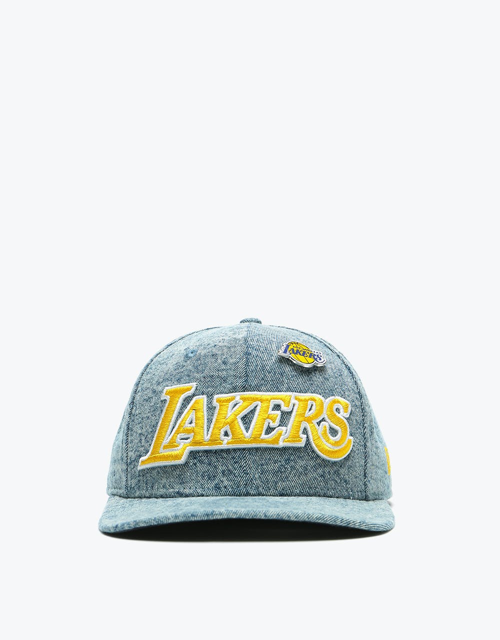 New Era 9Fifty NBA LA Lakers Denim Snapback Cap - Light Blue