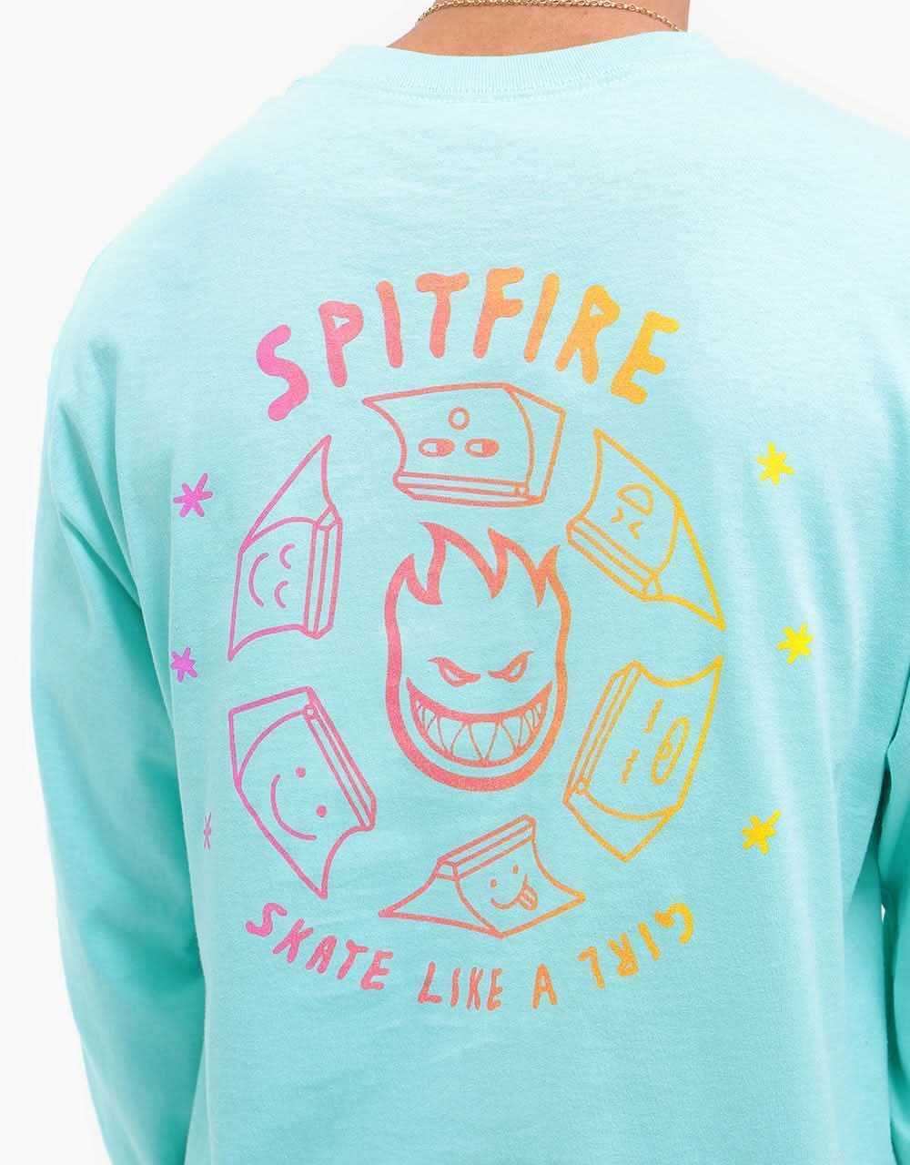 Spitfire Skate Like a Girl Fade TShirt Celadon