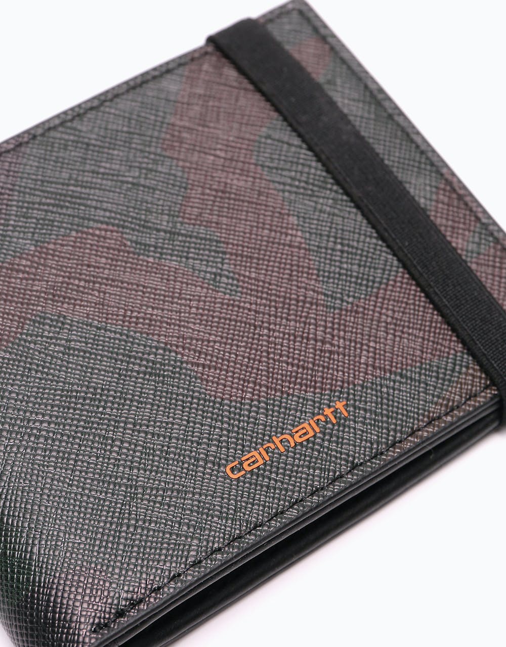 Carhartt WIP Coated Billfold Wallet - Camo Evergreen/Brick Orange