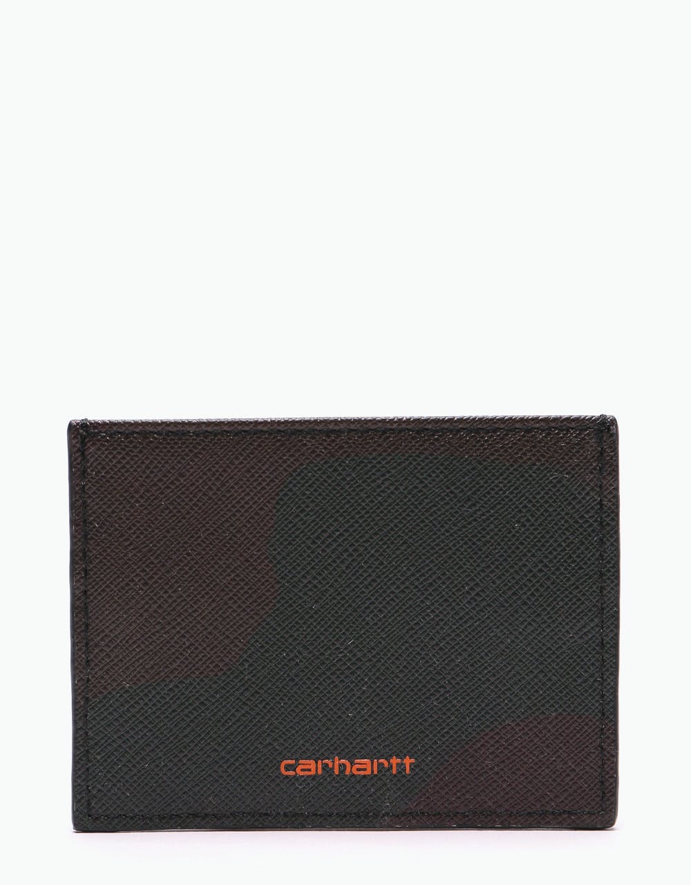 Carhartt WIP Coated Card Holder - Camo Evergreen/Brick Orange