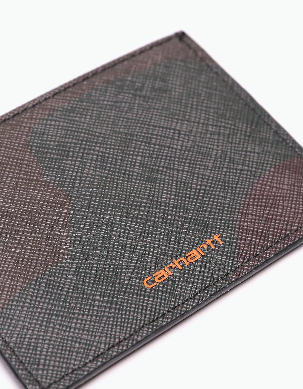 Carhartt WIP Coated Card Holder - Camo Evergreen/Brick Orange