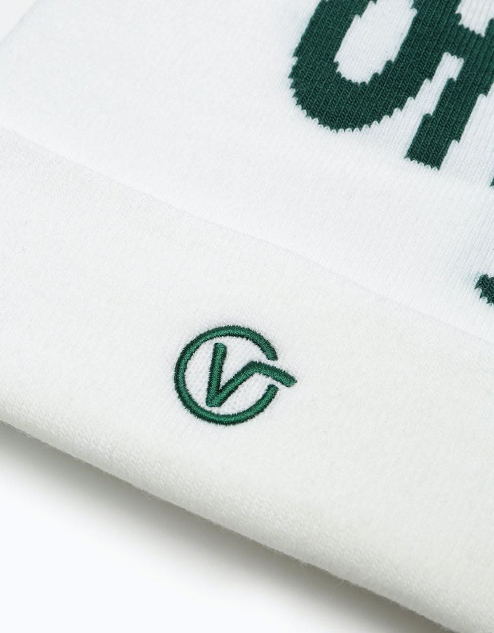 Vans Distorted Tall Cuff Beanie - White/Vans Trekking Green