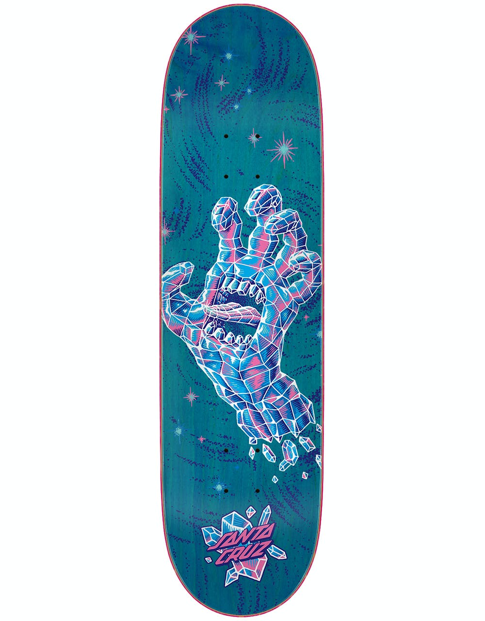 Santa Cruz Crystal Hand 'Wide Tip' Skateboard Deck - 8.5"