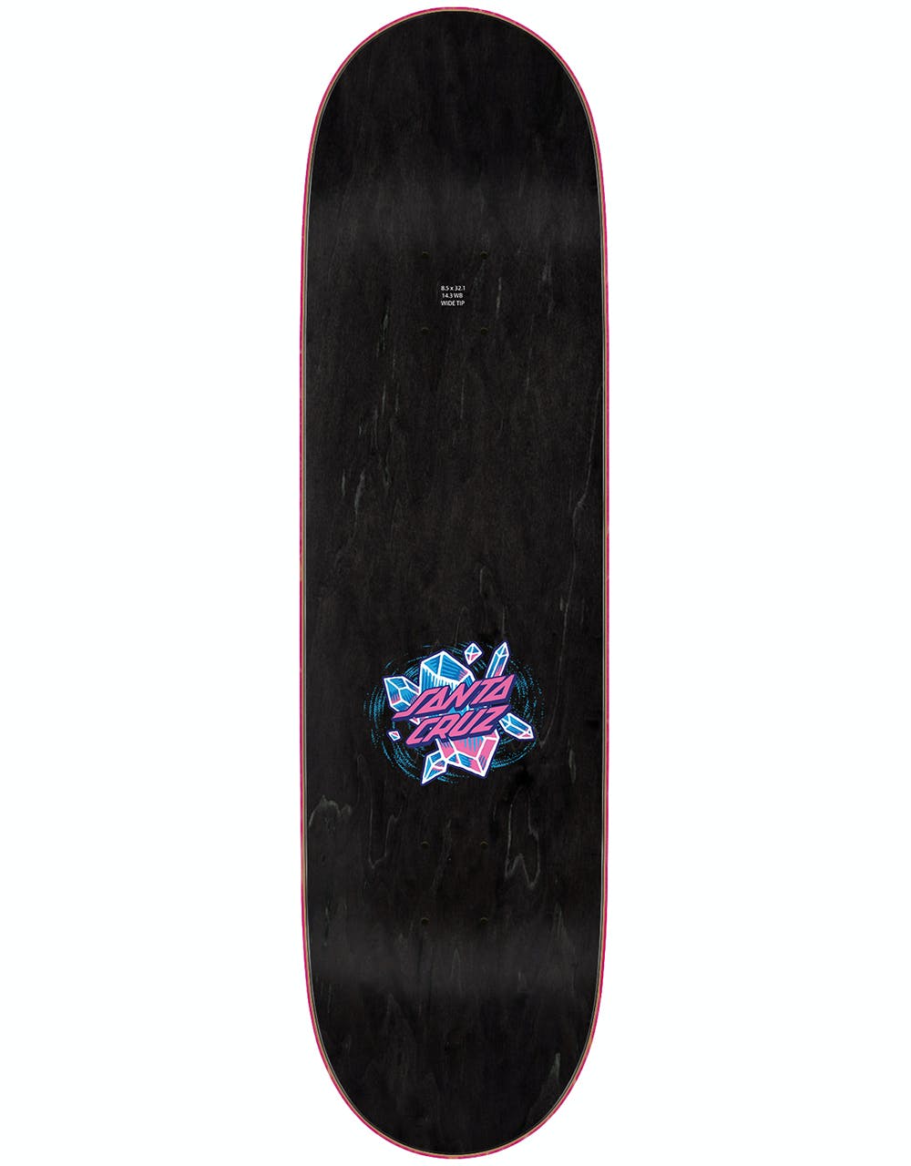 Santa Cruz Crystal Hand 'Wide Tip' Skateboard Deck - 8.5"