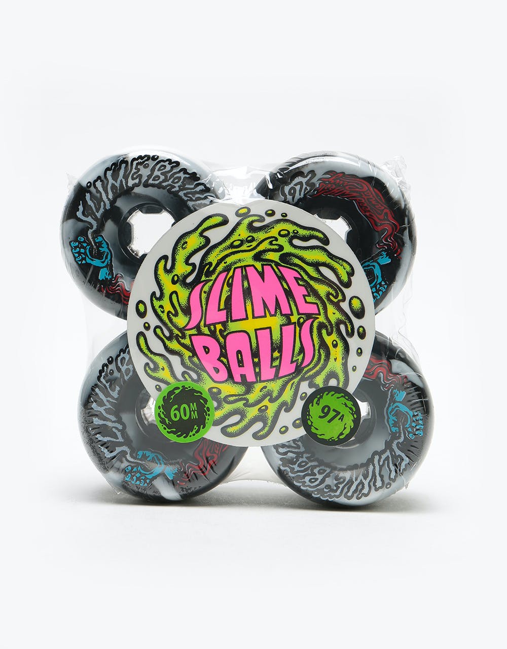 Santa Cruz Slime Balls Vomits Swirl 97a Skateboard Wheel - 60mm