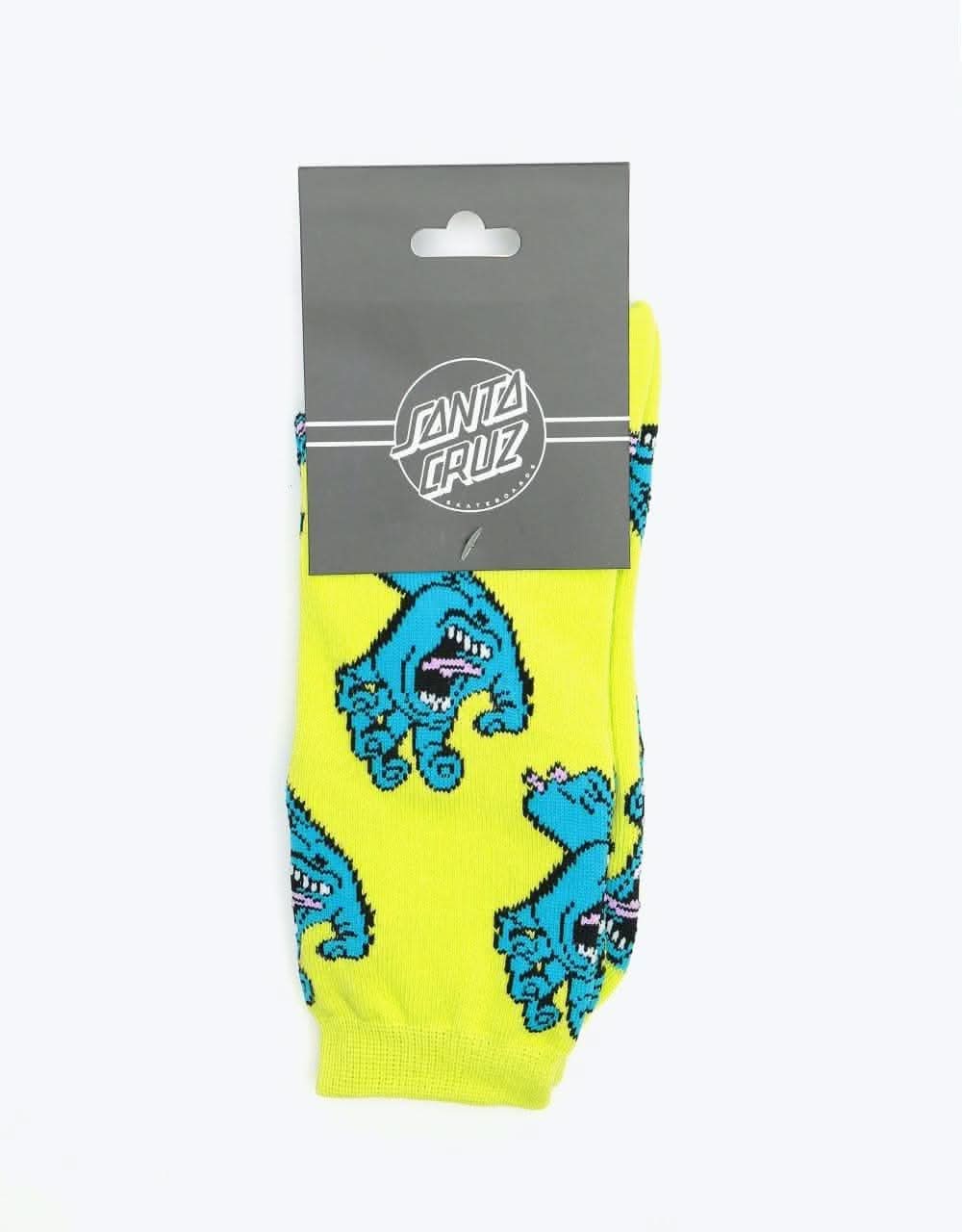 Santa Cruz Womens Multi Hand Sock - Safety Green