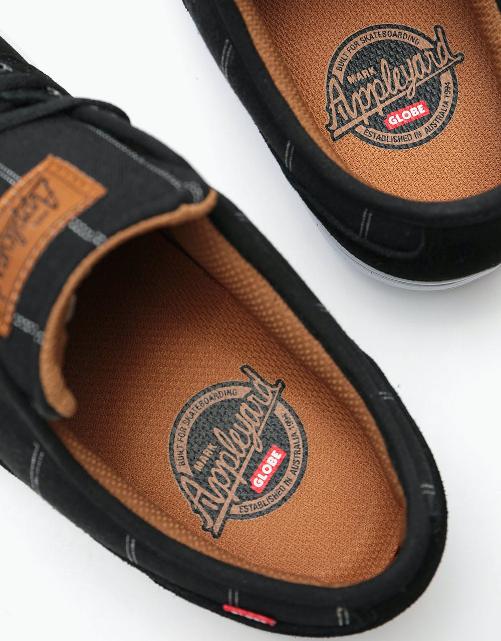 Globe Mahalo Skate Shoes - Black/Pinstripe