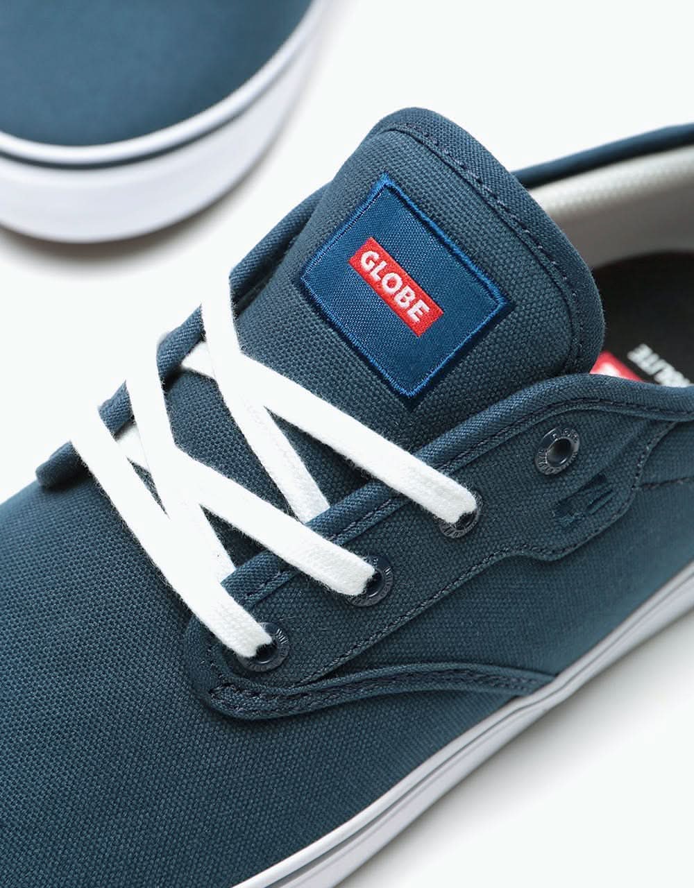 Globe Motley Skate Shoes - Blue Canvas/White