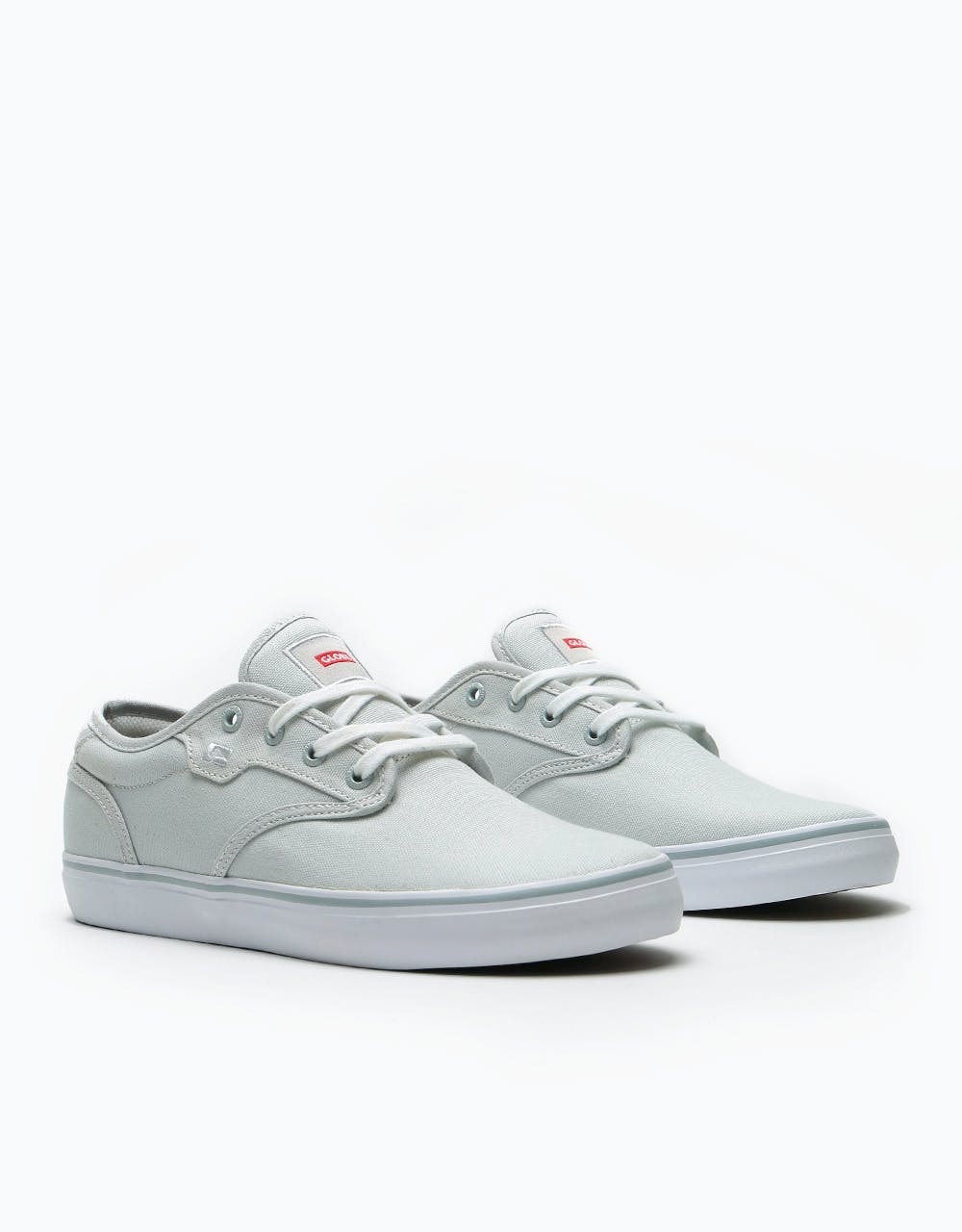 Globe Motley Skate Shoes - Grey Canvas/White