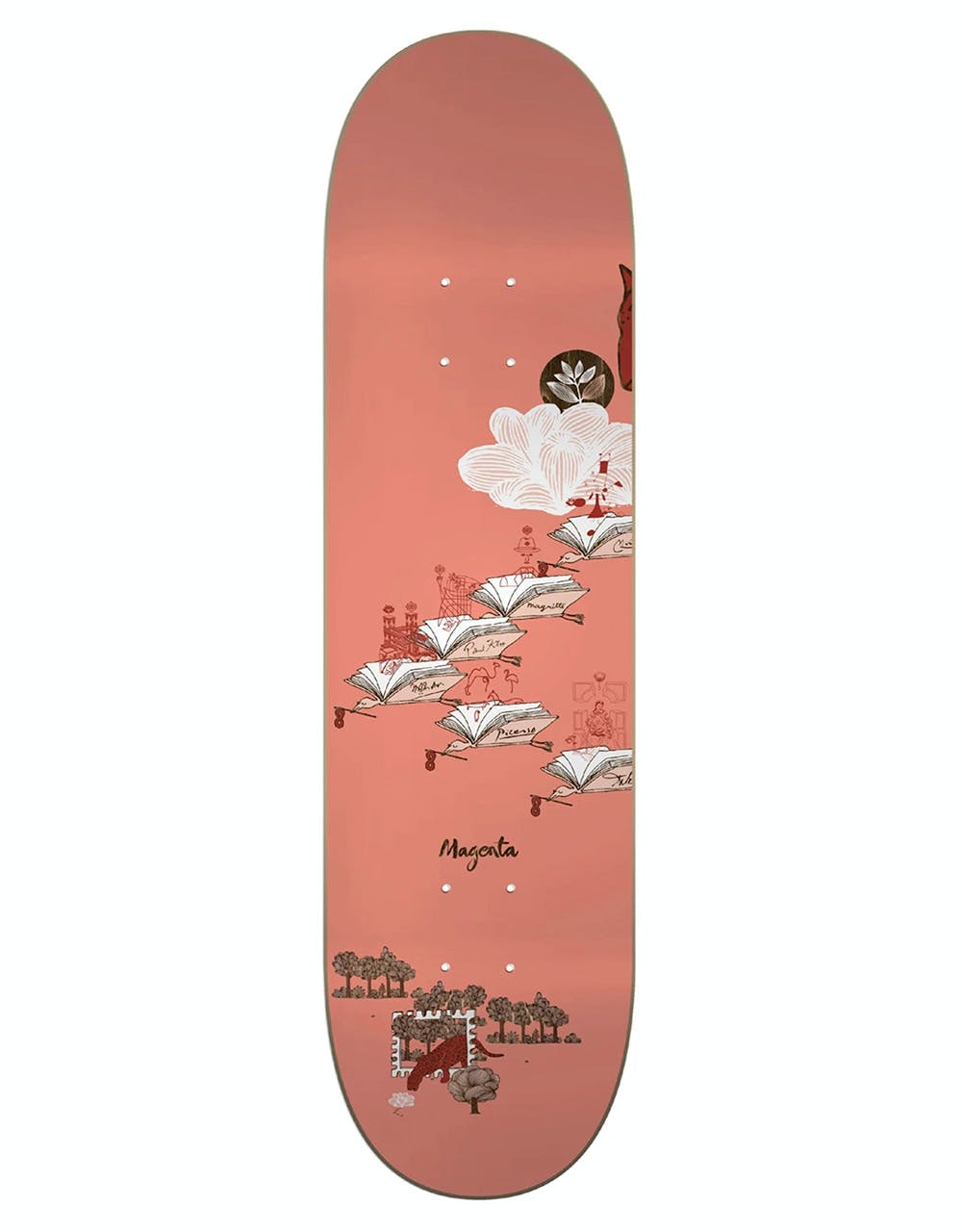 Magenta Bird Clan Skateboard Deck - 8.25"