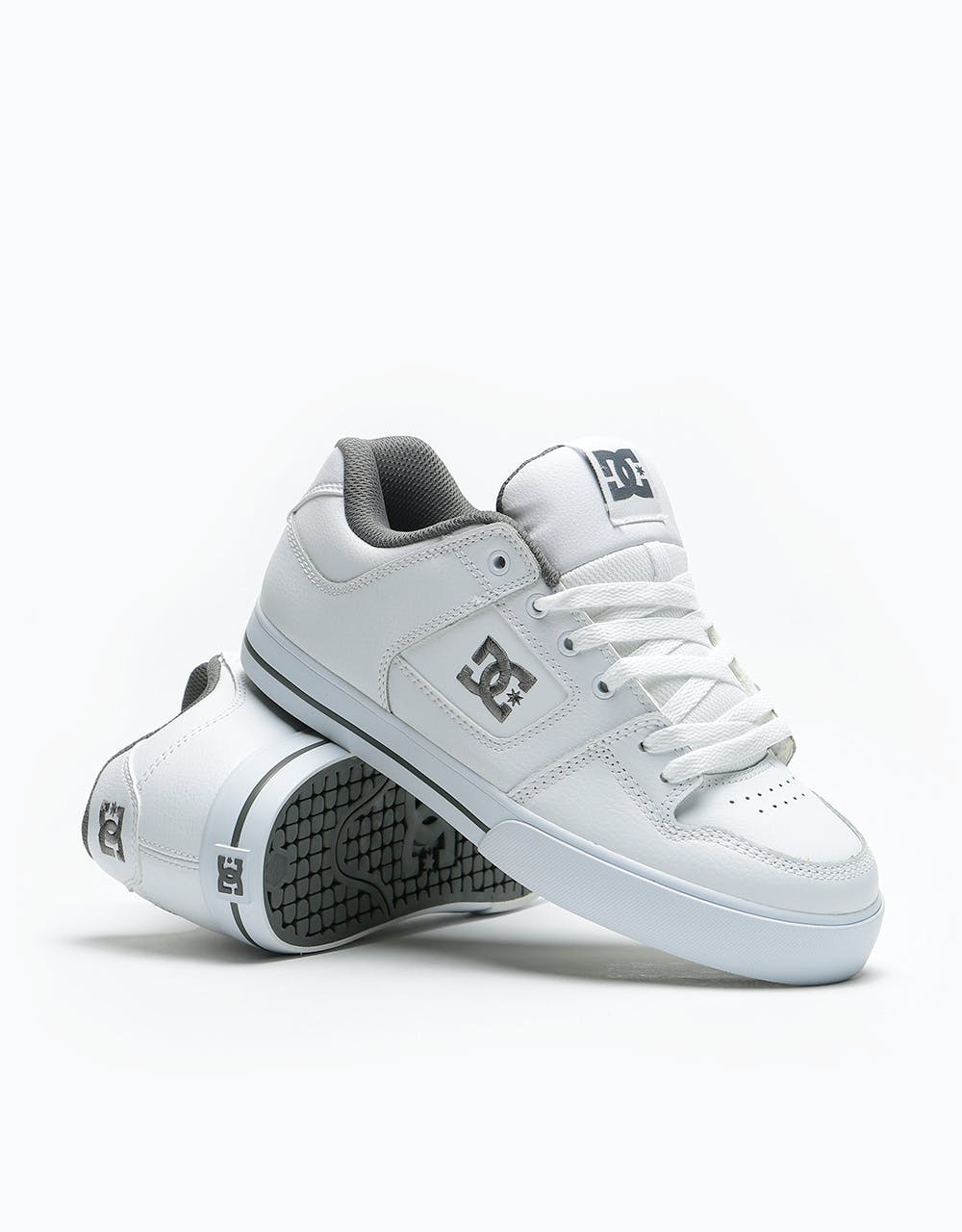 DC Pure Skate Shoes - White/Battleship/White