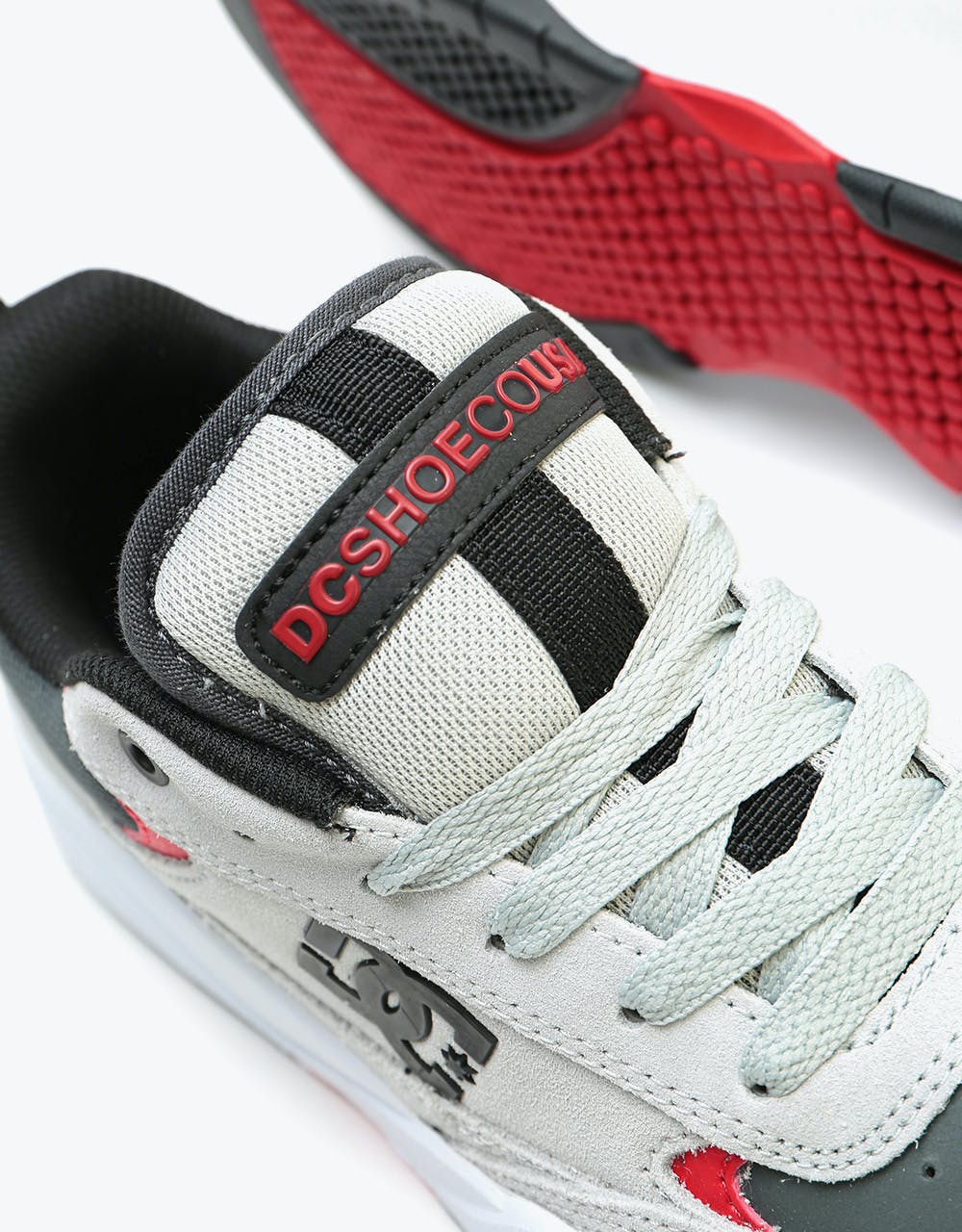 DC Penza Skate Shoes - Grey/Red