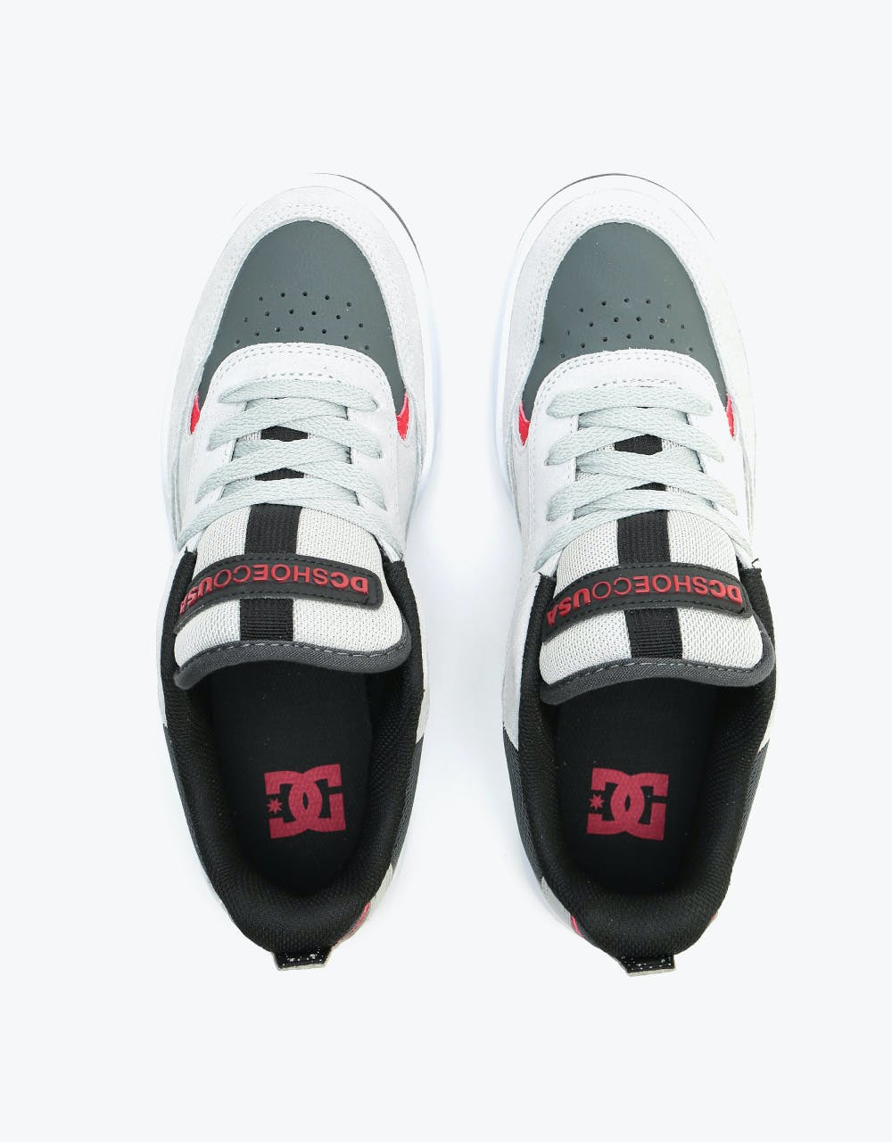 DC Penza Skate Shoes - Grey/Red