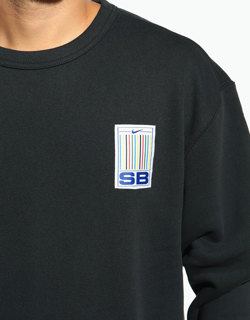 Nike SB Stripes Crewneck Sweatshirt - Black/White