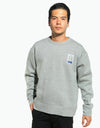 Nike SB Stripes Crewneck Sweatshirt - Dk Grey Heather/White