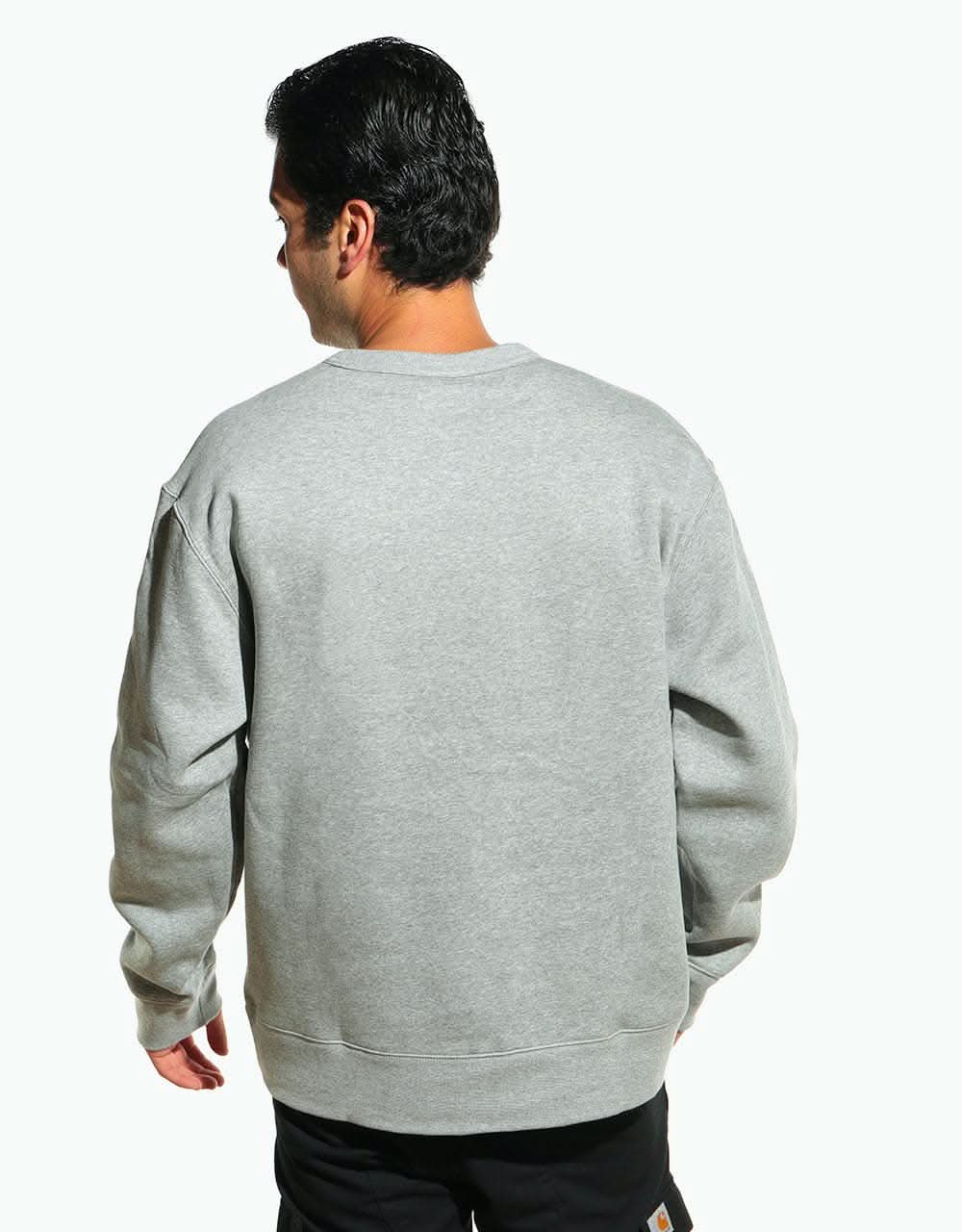 Nike SB Stripes Crewneck Sweatshirt - Dk Grey Heather/White